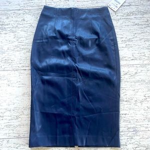 Vegan leather pencil skirt
